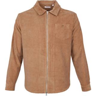 👉 Over shirt l XL m beige effen male katoen KnowledgeCotton Apparel Overshirt Wales Cognac 5710569166875 2900041663029 5710569166882 2900041663036 5710569166899