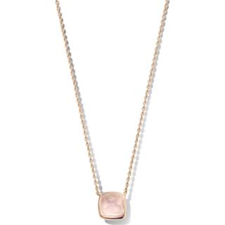 👉 Halsketting rosé vrouwen zilver roségoudverguld collier met rozenkwarts hanger 09.446RQ