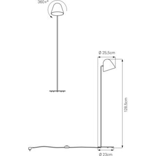 👉 Vloerlamp wit RVS a++ Nyta Tilt S Floor