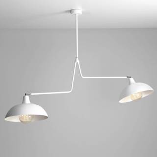 👉 Hanglamp wit metaal a++ 1036, 2-lamps,