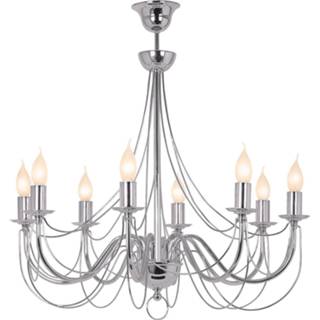 👉 Kroonluchter chroom staal a++ Retro, 8-lamps 75cm,