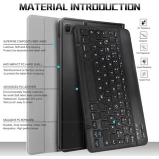 👉 Bluetooth keyboard zwart qwertz Case Samsung Galaxy Tab S6 Lite Slimline 8720329103832