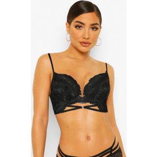 👉 Schelpvormige Kanten Super Push Up Beha Met Bandjes, Black