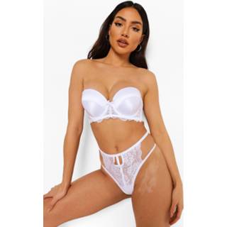 👉 Satijnen Strapless Super Push Up Beha, Ivory