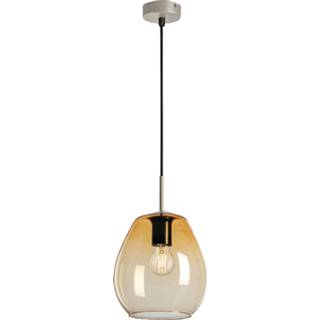 Hanglamp amber goud glas ovaal urban binnen verstelbaar Light depot E27 - 4002707348757