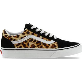 👉 Zwart unisex stock vrouwen Vans Old Skool Zwart/leopard Dames