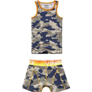 👉 Vingino Boys Short + Singlet Camorange Army Green