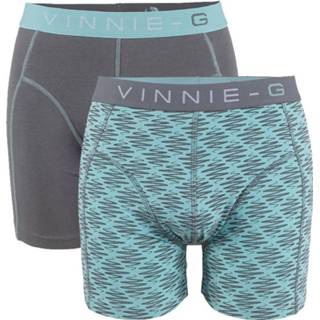 👉 Boxershort grijs Vinnie-G boxershorts Mint Print - Grey 2-Pack-M 8719324477512