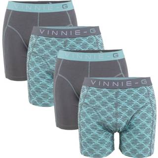 👉 Vinnie-G boxershorts Mint Print - Grey 4-Pack-M