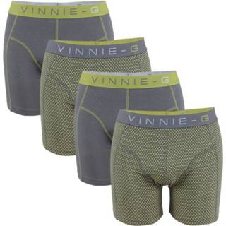 👉 Boxershort limoen grijs m Vinnie-G boxershorts Lime Dot - Grey 4-Pack -M