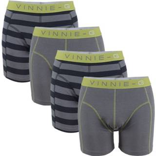 👉 Vinnie-G boxershorts Lime Stripe - Grey 4-Pack -XL