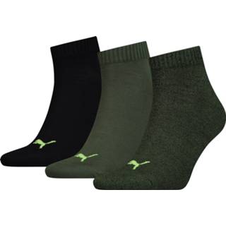 👉 Puma sokken quarter plain Black /Green 3-pack