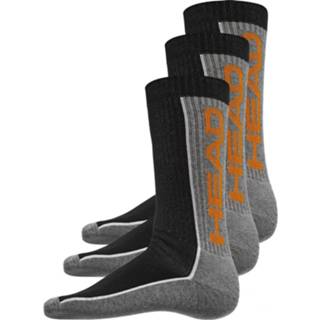 Grijs zwart HEAD Stripe Performance Crew 3-pack grey/black-35/38
