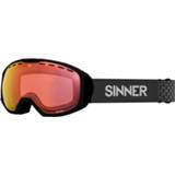 👉 Skibril zwart oranje roze Sinner Mohawk - Matte Black + lens 8715999141512