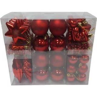 👉 Kerstbal rood male Central Park kerstballen 60 stuks 5414628054140