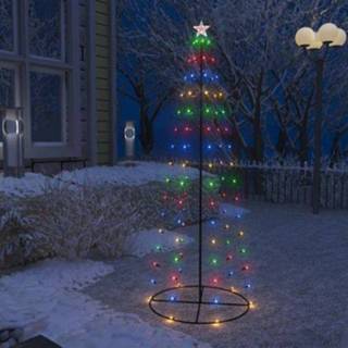 👉 Male VidaXL Kegelkerstboom 100 LED's meerkleurig 70x180 cm 8720286027233