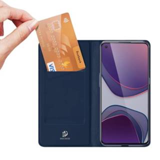 👉 Portemonnee blauw slim folio hoes kunstleer Dux Ducis - Pro Serie wallet OnePlus 8T 9145425528676