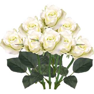 👉 Wit 8x stuks kunst roos/rozen Alice 30 cm