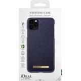 👉 Blauw unicolor unisex kunstleer Saffiano Backcover voor de iPhone 11 Pro Max - 7340168739712