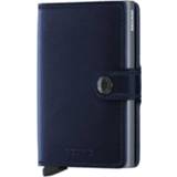 👉 Portemonnee leer unisex nederlands drukknopen blauw Secrid Mini Wallet Navy Polished 8718215288831
