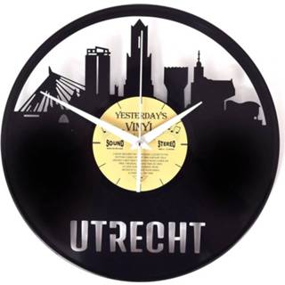 👉 Klok vinyl Skyline Utrecht - Gemaakt Van Een Gerecyclede Plaat 6013921995991