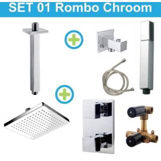 👉 Regendouche set chroom kranen Wiesbaden inbouw 01 Rombo 8719304171881