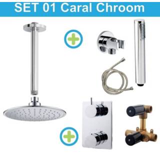 👉 Regendouche set chroom kranen Wiesbaden inbouw 01 Caral 8719304171805