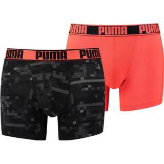 Puma Boxershorts Active Digital Blocking Red-XL