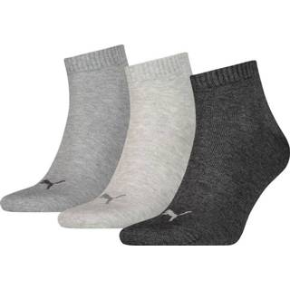👉 Sokken antraciet grijs medium Puma halfhoog 3-Pack antraciet/light melange grey/medium grey