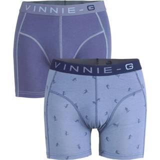 👉 Vinnie-G Boys boxershorts Ski Blue - Print 2-Pack-164/170