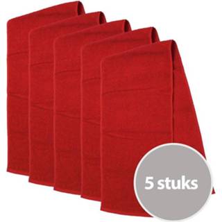 👉 Sport handdoek rood The One Sporthanddoek 450 gram (5 stuks)