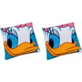 👉 Sierkussen kinderen Set van 2x stuks Disney Katrien Duck sierkussens 36 cm