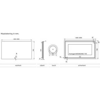 👉 Badkamer spiegel aluminium peschiera wand rechthoek Badkamerspiegel Xenz 70x70cm met Rondom Indirecte Verlichting 8720247132860