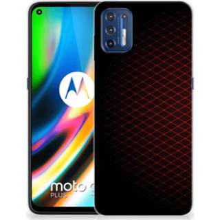 👉 Siliconen hoesje zwart marmer Motorola Moto G9 Plus TPU - Origineel Cadeau Vader 8720215339550