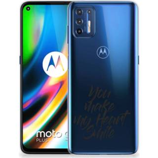 👉 Siliconen hoesje Motorola Moto G9 Plus met naam Heart Smile 8720215804973