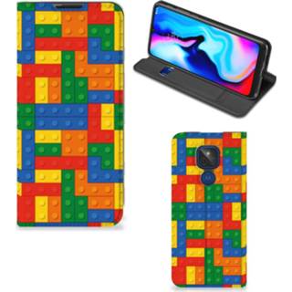 👉 Houten blok Motorola Moto G9 Play Hoesje met Magneet Blokken 8720215585254