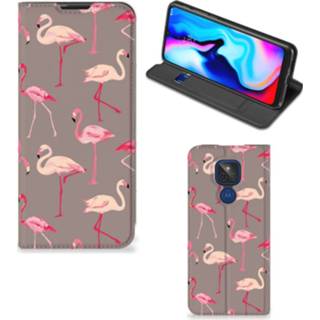 Motorola Moto G9 Play Hoesje maken Flamingo 8720215772869