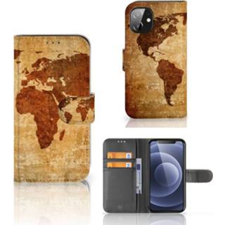 👉 Flipcover Apple iPhone 12 Mini Flip Cover Wereldkaart 8720215725407