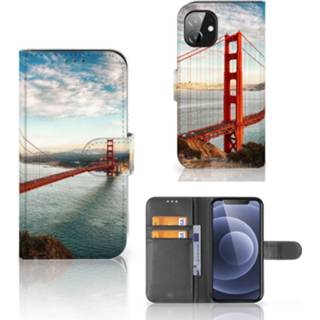 👉 Flipcover Apple iPhone 12 Mini Flip Cover Golden Gate Bridge 8720215946598