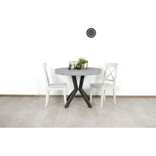 👉 Tafel beton cire Custom Made grijs Betonlook Cooper met smalle stalen poten