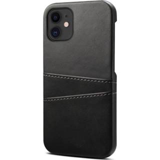 👉 Portemonnee leather zwart Mobiq - Snap On Wallet iPhone 12 Pro Max 6.7 inch 7106611079176