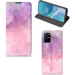 Roze purper Bookcase OnePlus 8T Pink Purple Paint 8720215523362