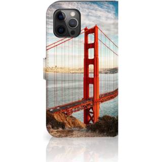 👉 Flipcover Apple iPhone 12 Pro Max Flip Cover Golden Gate Bridge 8720215279498
