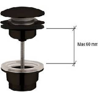 👉 Afvoerplug zwart mat RVS roma Plieger 2 in 1 design 8711238393421