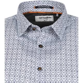 👉 Overhemd blauw katoen XXL male donkerblauw No-Excess Vintage Print 8720151164445 2900042195024