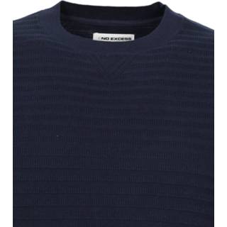 👉 Pullover blauw katoen XXL male donkerblauw No-Excess Rib 8720151163516 2900042196052