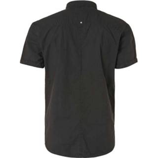👉 Shirt korte mouw men zwart l Shirt, s/sl, thin crispy poplin, ga motorblack 8720151055781