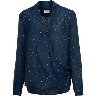 👉 Blous vrouwen blauw Wraparound Blouse Regular fit