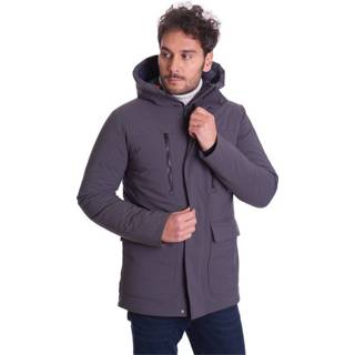 👉 Downjacket XL male grijs Down Jacket With Hood