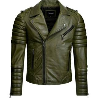 👉 Biker jacket male groen Damian 1609253299446